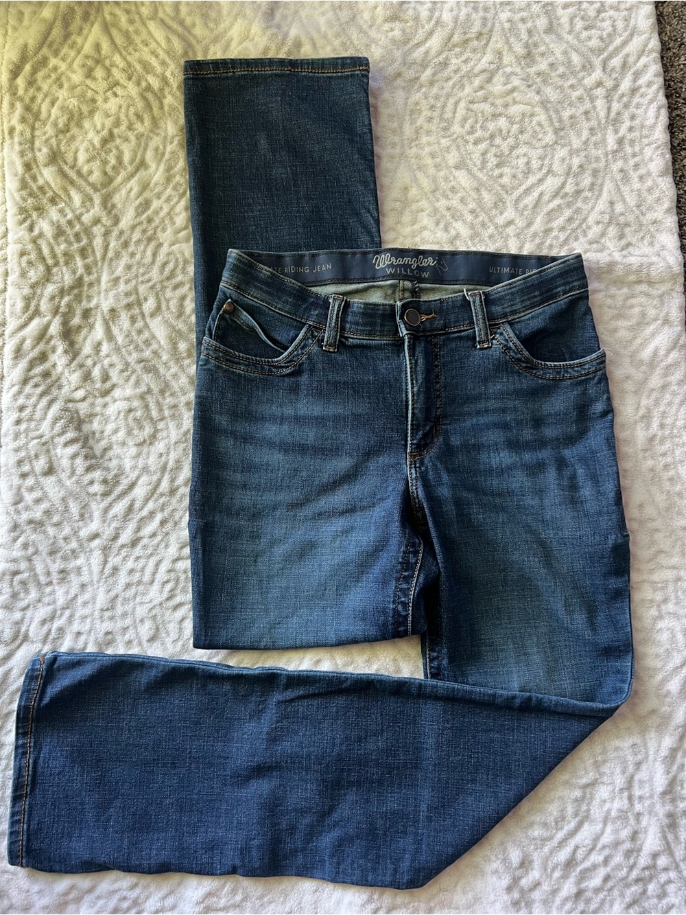 Wrangler Willow Women’s Dark Blue Stretch Bootcut Jeans | Size 9 x 32